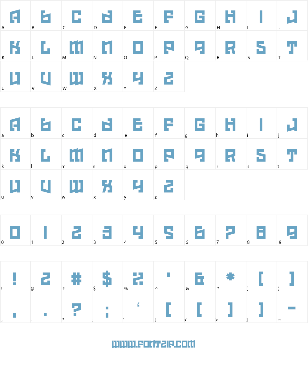 Hell Underwater Font Character